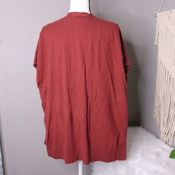 LOFT | Short Sleeve Wool Open Front Cape Cardigan‎ - Picture 4 of 7